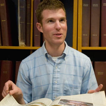 Gilbert turning a page